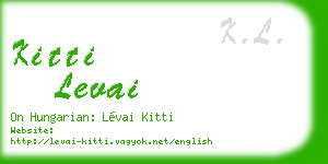 kitti levai business card